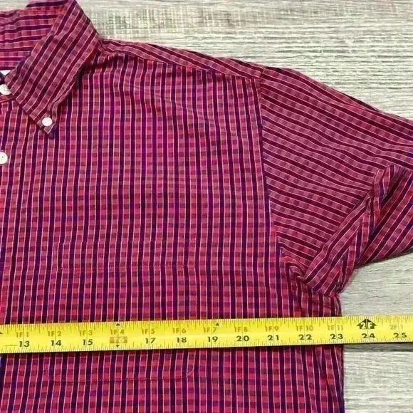Brooks Brothers 346 Mens Sports ShortSleeve Shirt 100% Cotton Sz Medium Check - Picture 11 of 14